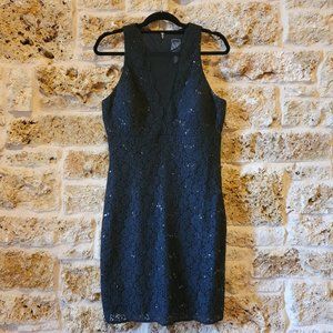 NW Nightway Black Lace & Sequin Dress